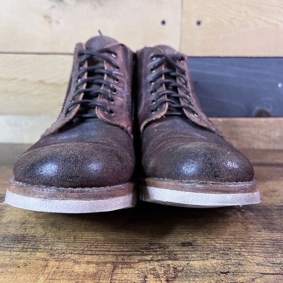 Bed Stu Mens Brown Chukka Work Boots FleshOut Leather 100% Vegetable Tan 9.5 USA main image 7